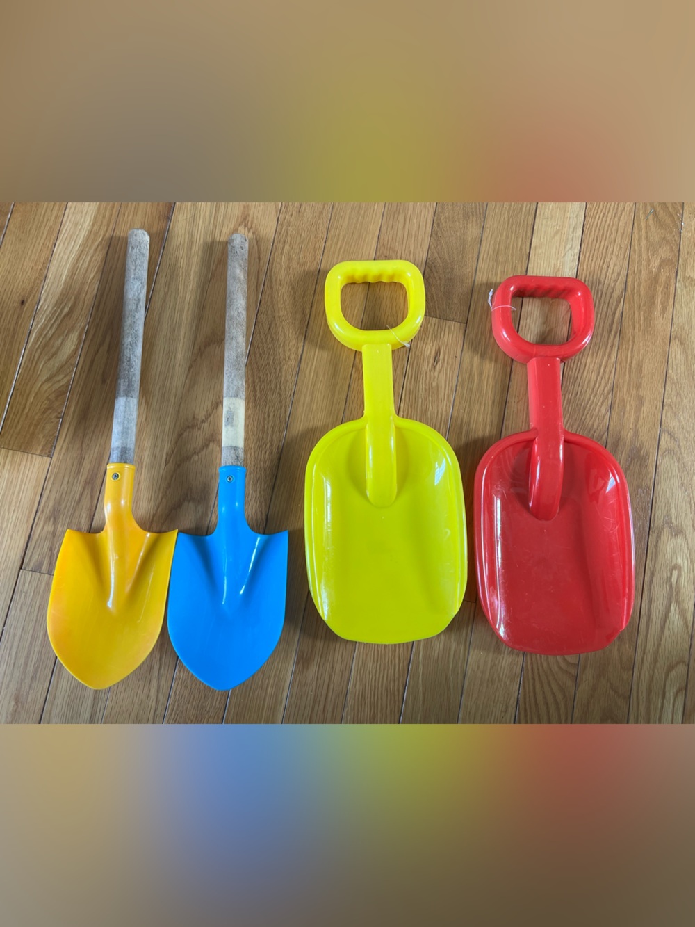 Colorful Kids Garden Shovels - Yellow, Red, Blue, Orange
